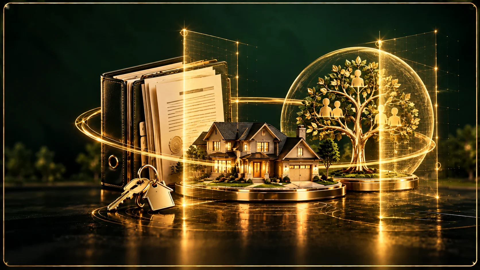 War Room Estate Planning X-Ray revealing coordinated legal documents, beneficiary designations, and financial assets